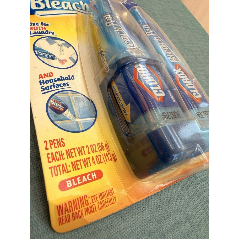 Clorox Bleach Pen Gel Laundry Household  Dual Tipped Discontinued Lot 3 w/holder - Picture 3 of 10